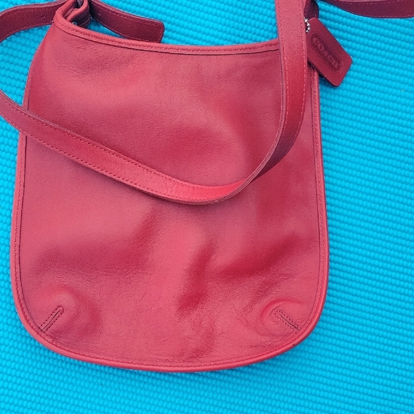 VINTAGE COACH Shoulder Red Bag Leather 9135 - Picture 9 of 10